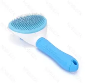 Szczotki i furminatory - Szczotka o cienkich metalowych włosach dla psa i kota samoczyszcząca - miniaturka - grafika 1