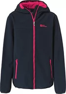 Kurtki i płaszcze dla chłopców - Jack Wolfskin Chłopięca kurtka Fourwinds, Night Blue/Pink, 140 - miniaturka - grafika 1