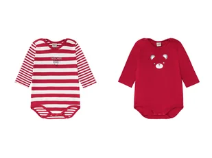 KANZ Body niemowlęce, 2 sztuki (Czerwony/biały, 80) - Body dla niemowląt - miniaturka - grafika 1