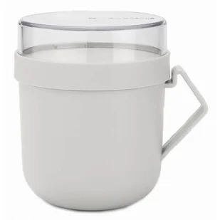 Brabantia 203848 - kubek na zupę make   take - 0,6l - light grey kod: 20 38 48 - Lunch boxy - miniaturka - grafika 1