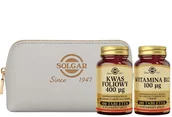 Witaminy i minerały - Solgar Zestaw Witamina B12 Naturalna 100 tabl. + Kwas Foliowy 100 tabl. - miniaturka - grafika 1