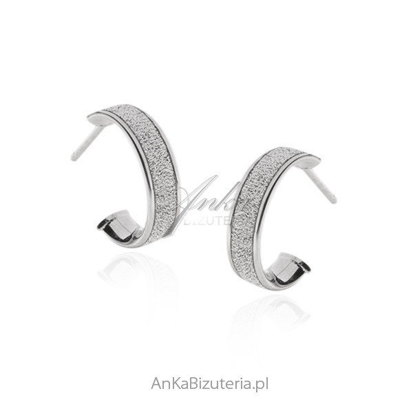 ankabizuteria.pl Srebrne kolczyki diamentowane i rodowane - biżuteri