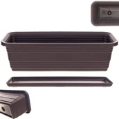 Donice - Skrzynka balkonowa z podstawką Paulin 50cm mokka - miniaturka - grafika 1