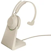 Słuchawki - Jabra Evolve2 65 MS Mono Link380a beige Słuchawki nauszne bezprzewodowe - miniaturka - grafika 1