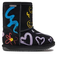 Buty dla dziewczynek - Śniegowce EMU Australia Hollis K13102 Czarny - miniaturka - grafika 1
