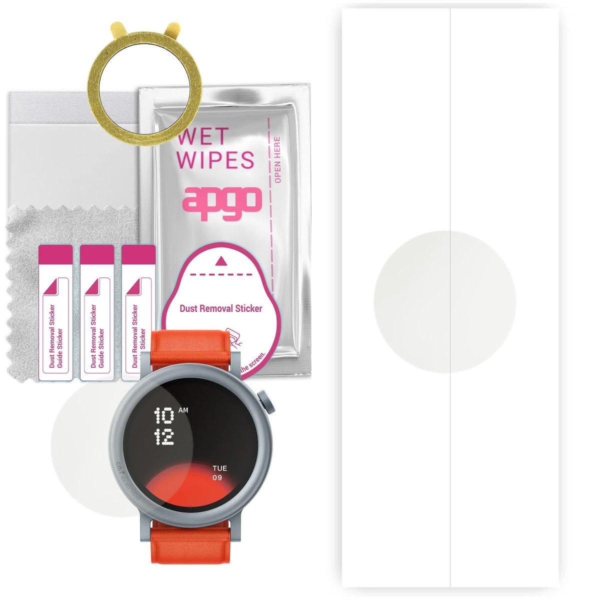 1x Folia hydrożelowa MATOWA do CMF by Nothing Watch Pro 2 - apgo Smartwatch Hydrogel MATTE Protection Ochrona na ekran smartwatcha