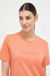 Koszulki sportowe damskie - Mammut t-shirt sportowy Core Logo kolor pomarańczowy - grafika 1