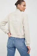 Kurtki damskie - Guess kurtka bomber damski kolor beżowy przejściowa - miniaturka - grafika 1