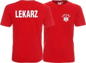 Odzież robocza - Promostars LPP - Koszulka męska LEKARZ czerwona - miniaturka - grafika 1