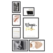 Ramki na zdjęcia - Zestaw Ramek Drewnianych - Galeria Ramek Na 7 Zdjęć + Akcesoria Do Montażu - miniaturka - grafika 1