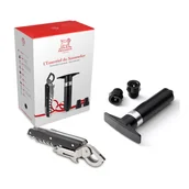 Korkociągi i otwieracze - PEUGEOT Zestaw Oenology Clavelin czarny+ Epivac - miniaturka - grafika 1