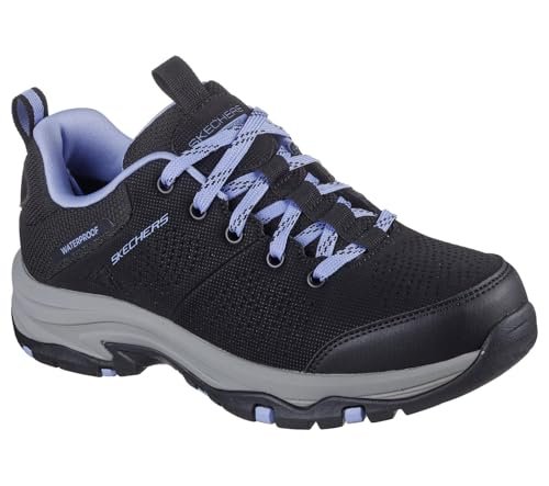 Skechers Damskie buty trekkingowe Trego Trail Destiny, czarno-fioletowe, 3,5 UK, Czarny purpurowy, 36.5 EU