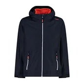 Kurtki i płaszcze dla dziewczynek - CMP - Kid G Jacket Fix Hood Detachble Inn.Jacket, Girl, Black Blue, 104 - miniaturka - grafika 1