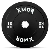 Obciążenia - Obciążenie do sztangi 10 kg BLACK TRAINING BUMPER PLATES XMOR - miniaturka - grafika 1