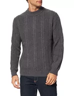 Swetry męskie - ESPRIT Sweter męski, 024/Dark Grey 5, S - miniaturka - grafika 1