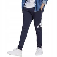 Dresy męskie - SPODNIE MĘSKIE DRESOWE ESSENTIALS FLEECE TAPERED CUFF BIG LOGO ADIDAS - miniaturka - grafika 1