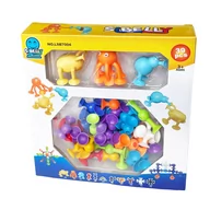 Klocki - Wesołe stworki - silikonowe klocki konstrukcyjne 59 elementów - miniaturka - grafika 1