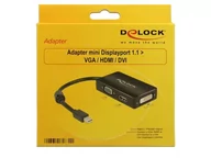 Kable komputerowe i do monitorów - Delock Adapter Mini Displayport HDMI VGA DVI - miniaturka - grafika 1