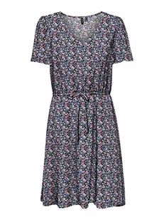 VERO MODA Damska sukienka VMEASY SS Short Dress R1 WVN GA, Little Boy Blue/AOP:Cille, S, Little Boy Blue/Aop: cille, S - Sukienki - miniaturka - grafika 1