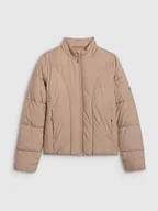 Kurtki i kamizelki sportowe damskie - 4f Kurtka damska 4F F0705 beżowa 4FRAW25TDJAF0705 083S S - miniaturka - grafika 1