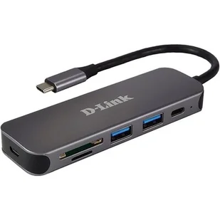 D-LINK DUB-2325/E 5in1 USB-C Hub with Card Reader - Karty sieciowe - miniaturka - grafika 1