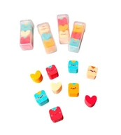 Gumki biurowe - Gumka do ołówka Happy w etui 3 szt Tochain - miniaturka - grafika 1