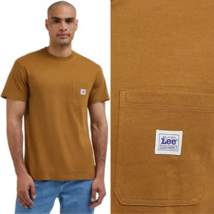 Lee WORKWEAR WW POCKET TEE BRĄZOWA BAWEŁNIANA LUŹNA KOSZULKA T-SHIRT M - Koszulki męskie - miniaturka - grafika 1