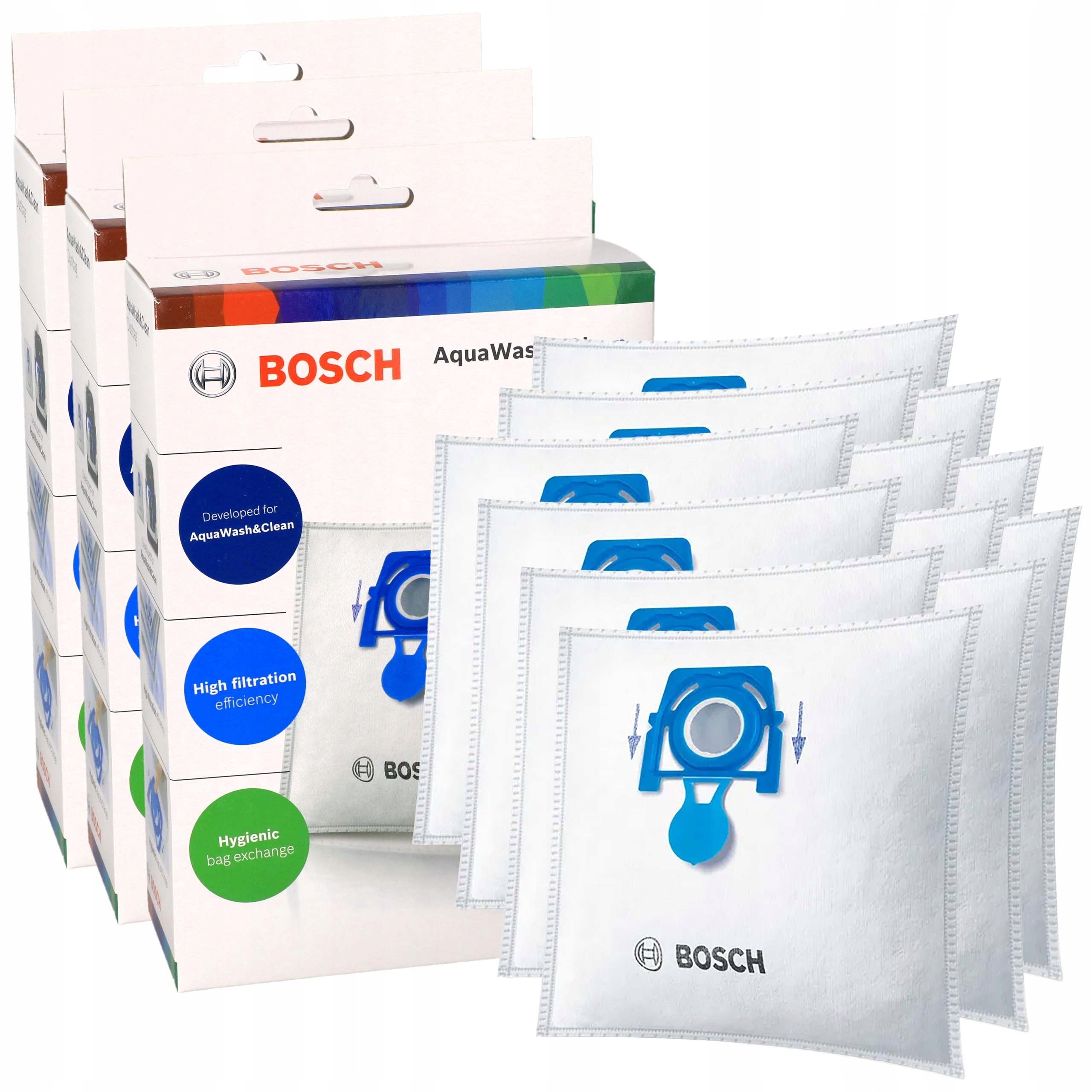 Worki do odkurzacza Bosch AquaWash Clean Oryginalne x12 BWD421PRO BWD421POW