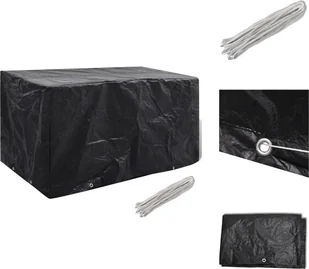 vidaXL Pokrowiec na meble ogrodowe 8 oczek 180x70x90 cm - Pokrowce ochronne na meble ogrodowe - Pokrowce na meble ogrodowe - miniaturka - grafika 1