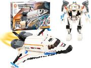 Roboty dla dzieci - Zestaw Klocków STATEK KOSMICZNY 2w1 Transformers Robot Klocki 363 Elementy - miniaturka - grafika 1