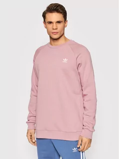 Bluzy męskie - Adidas Bluza Essential HE9430 Różowy Regular Fit - grafika 1