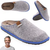 Kapcie męskie - Kapcie wsuwane męskie materiałowe szare pantofle klapki obuwie domowe Inblu Kapcie wsuwane męskie materiałowe szare pantofle klapki domowe Inblu 43 - miniaturka - grafika 1