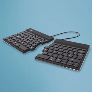 R-Go Tools ErgonomicznaR-Go Split Break klawiatura, z oprogramowaniem do robienia przerw, QWERTY (PT), Bluetooth, czarna - Klawiatury - miniaturka - grafika 1