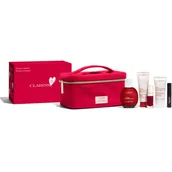 Zestawy kosmetyków damskich - Clarins Aroma Eau Dynamisante Zestaw eau de soin 50 ml + krem do twarzy Beauty Flash Balm 50 ml + olejek do ust Lip Comfort Oil 7 ml 03 Cherry + krem do rąk Hand And Nail Treatment Cream 30 ml + maskara Wonder Perfect Mascara 4D 3 ml 01 Perfect Black + kosmetyczka - miniaturka - grafika 1