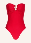 Stroje kąpielowe - Seafolly Góra Od Bikini Bandeau Palermo rot - miniaturka - grafika 1