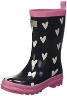 Kalosze damskie - Hatley Rain Boots kalosze dziewczęce, niebieski - Białe serca niebieskie granatowe - 24 EU - miniaturka - grafika 1