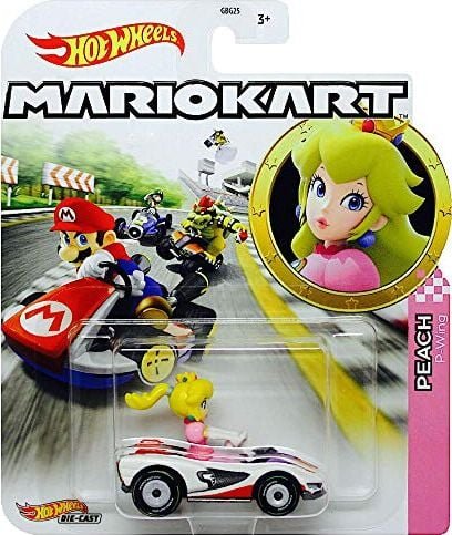 Mattel Samochodzik Hot Wheels Die-Cast Mario Kart dla dzieci 3+ Peach P-Wing GBG25 Nintendo