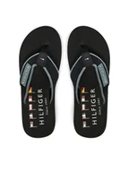 Klapki i japonki męskie - Tommy Hilfiger Japonki Patch Hilfiger Beach Sandal FM0FM05435 Czarny - miniaturka - grafika 1