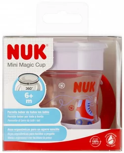 NUK Kubek 160 ml 6m  Mini Magic Cup czerwony - Butelki dla niemowląt - miniaturka - grafika 1