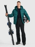 Spodnie sportowe męskie - 4F Spodnie narciarskie softshellowe membrana 10000 męskie - czarne 3XL - miniaturka - grafika 1