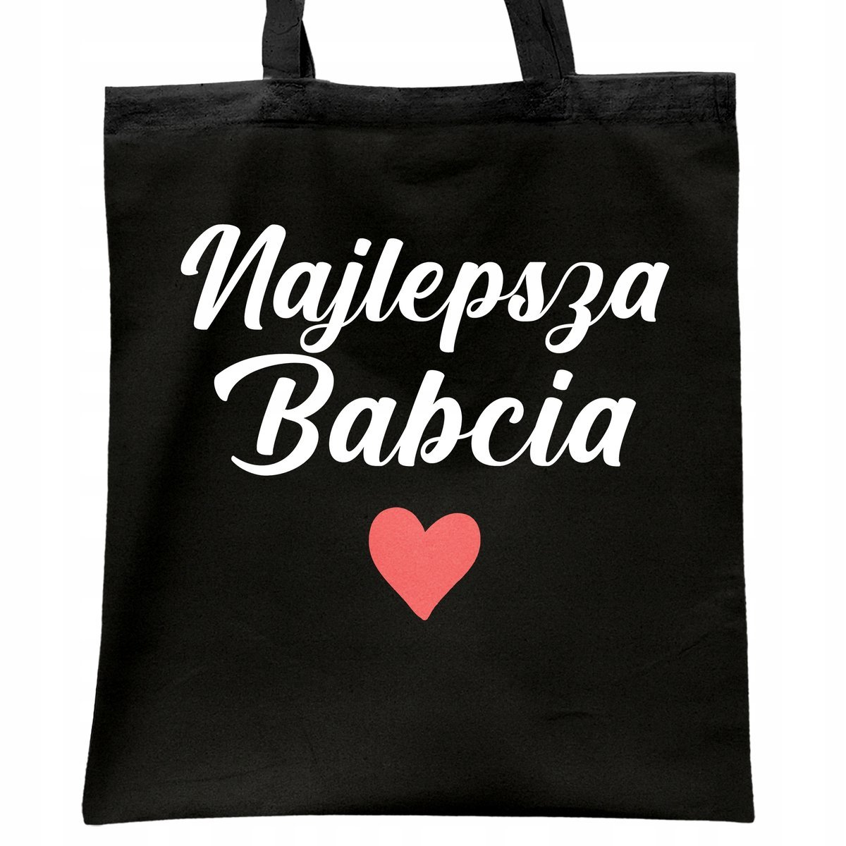 Torba bawełniana czarna na zakupy Dzień Babci Prezent