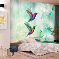 Fototapety - Fototapeta samoprzylepna - Kolorowe kolibry (zielony) (rozmiar 98x70) - miniaturka - grafika 1