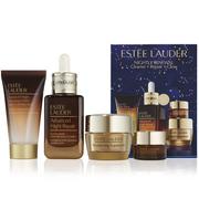 Zestawy kosmetyków damskich - Estée Lauder Nightly Renewal zestaw żel do mycia twarzy 30ml + serum naprawcze do twarzy 50ml + rewitalizujący krem nawilżający 15ml + krem pod oczy 5ml - miniaturka - grafika 1