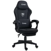 Fotele gamingowe - Fotel COBRA Player 5.0 CRF53BK Czarny + podnóżek - miniaturka - grafika 1