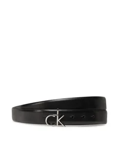 Calvin Klein Pasek Damski Ck Buckle Belt 3.0_Smooth K60K613156 Czarny - Paski - miniaturka - grafika 1