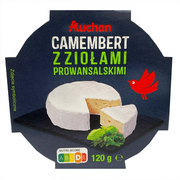 Sery - Auchan - Ser camembert z ziołami prowansalskimi - miniaturka - grafika 1
