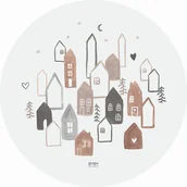 Maty piankowe - Mataa kauczukowa Scandi Town Circle / Gugu the Hero - miniaturka - grafika 1