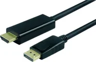 Kable komputerowe i do monitorów - Kabel Roline DisplayPort - HDMI 1m czarny - miniaturka - grafika 1
