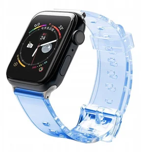 Pasek silikonowy bransoleta bransoletka Strap Light do zegarka Apple Watch 42 / 44 mm - niebieski - Akcesoria do smartwatchy - miniaturka - grafika 1