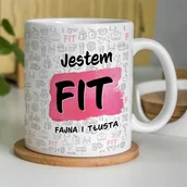 Kubki - Kubek z napisem - Jestem FIT - miniaturka - grafika 1